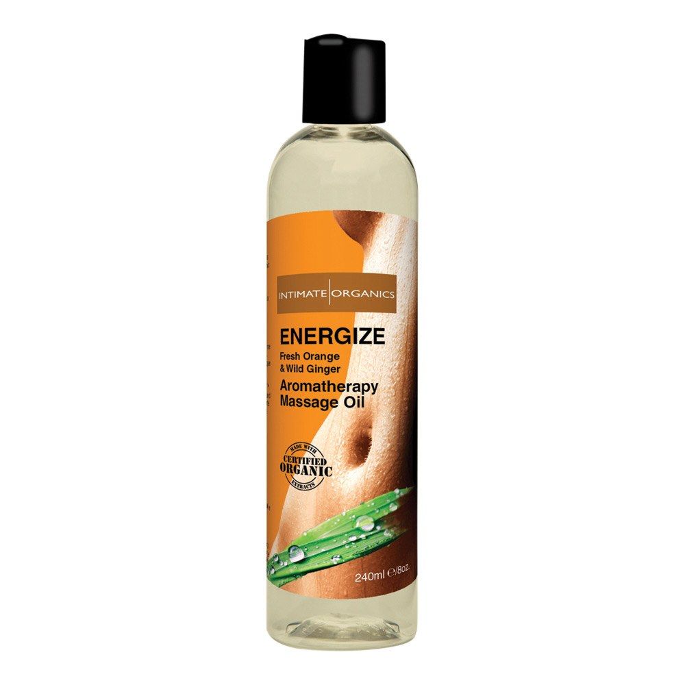 Intimate Organics Aromatherapy  -  Massageolie Med Duft - Energize - 240 Ml