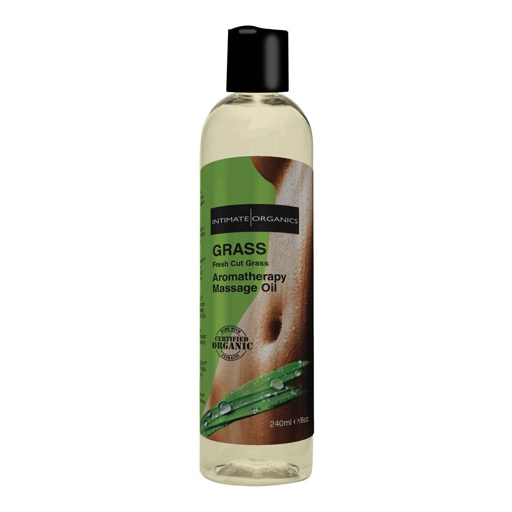 Intimate Organics Aromatherapy  -  Massageolie Med Duft - Grass  - 240 Ml