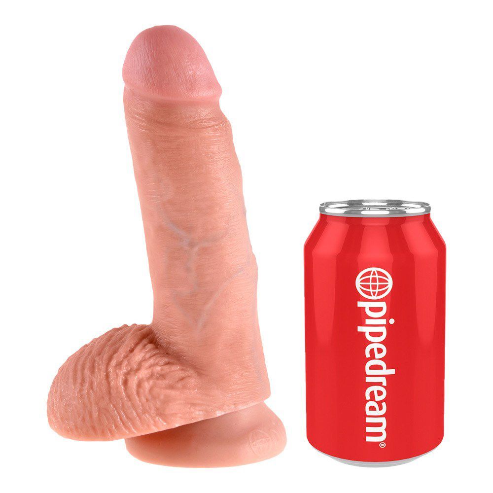 King Cock  -  18 Cm Cock With Balls Realistisk Dildo