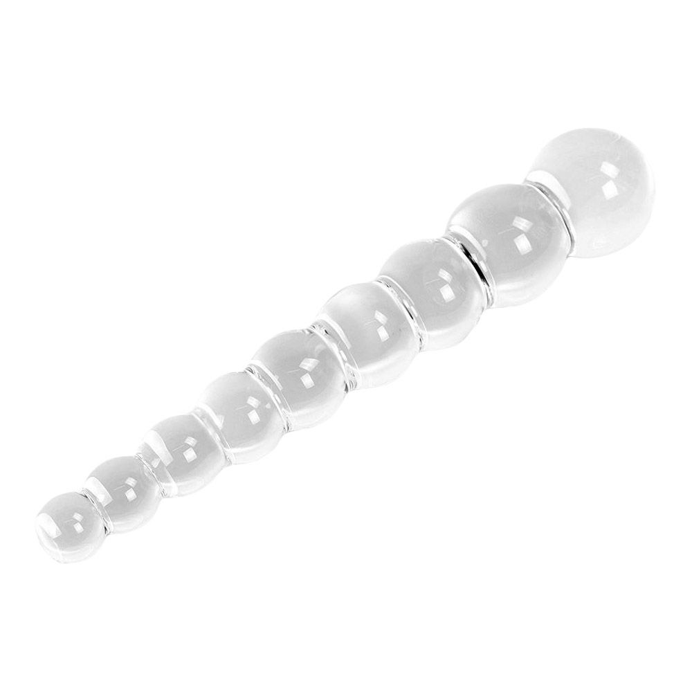 Kiotos - Glas Dildo Med Kugler