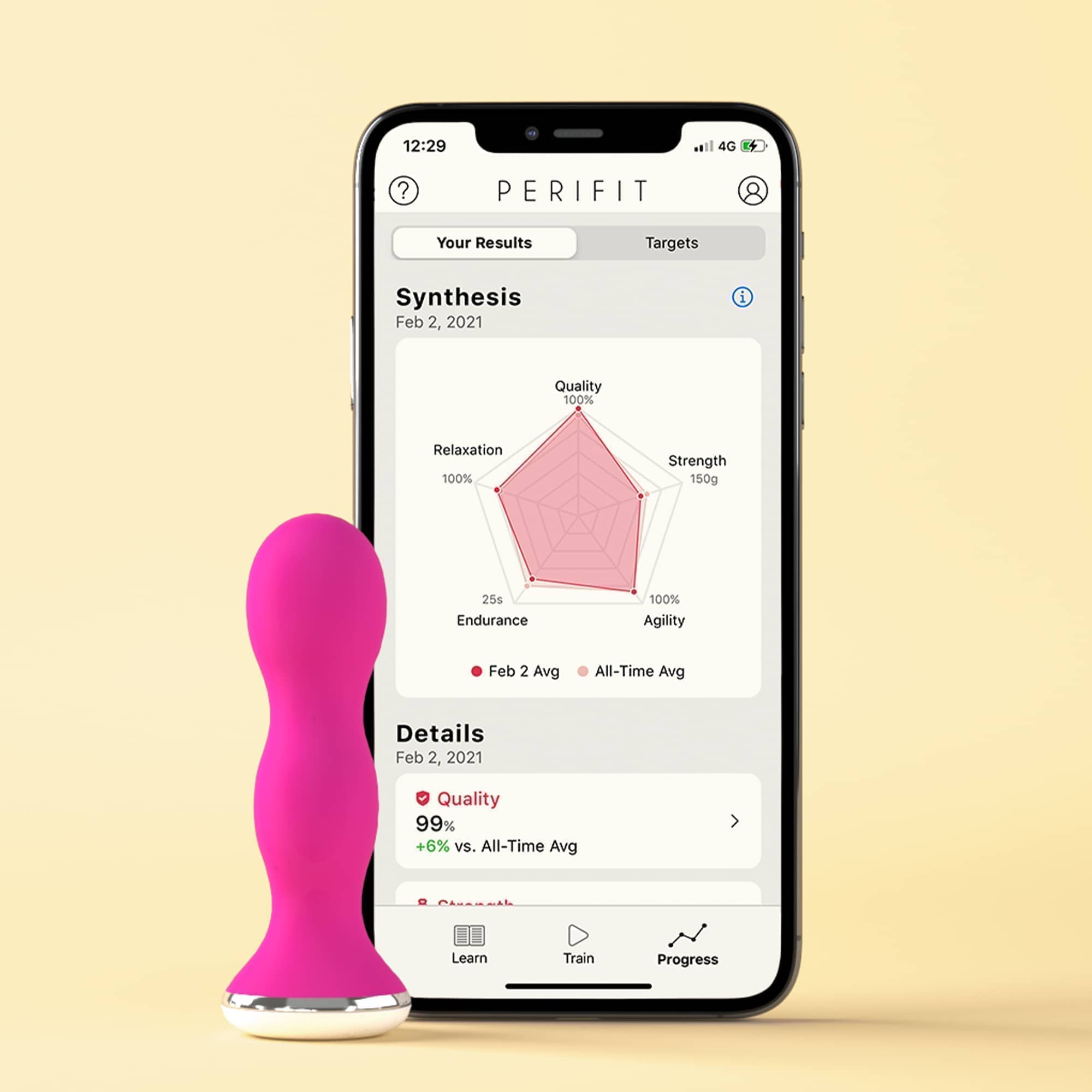 Perifit Kegel Bækkenbundstræner - 2023 Model Pink