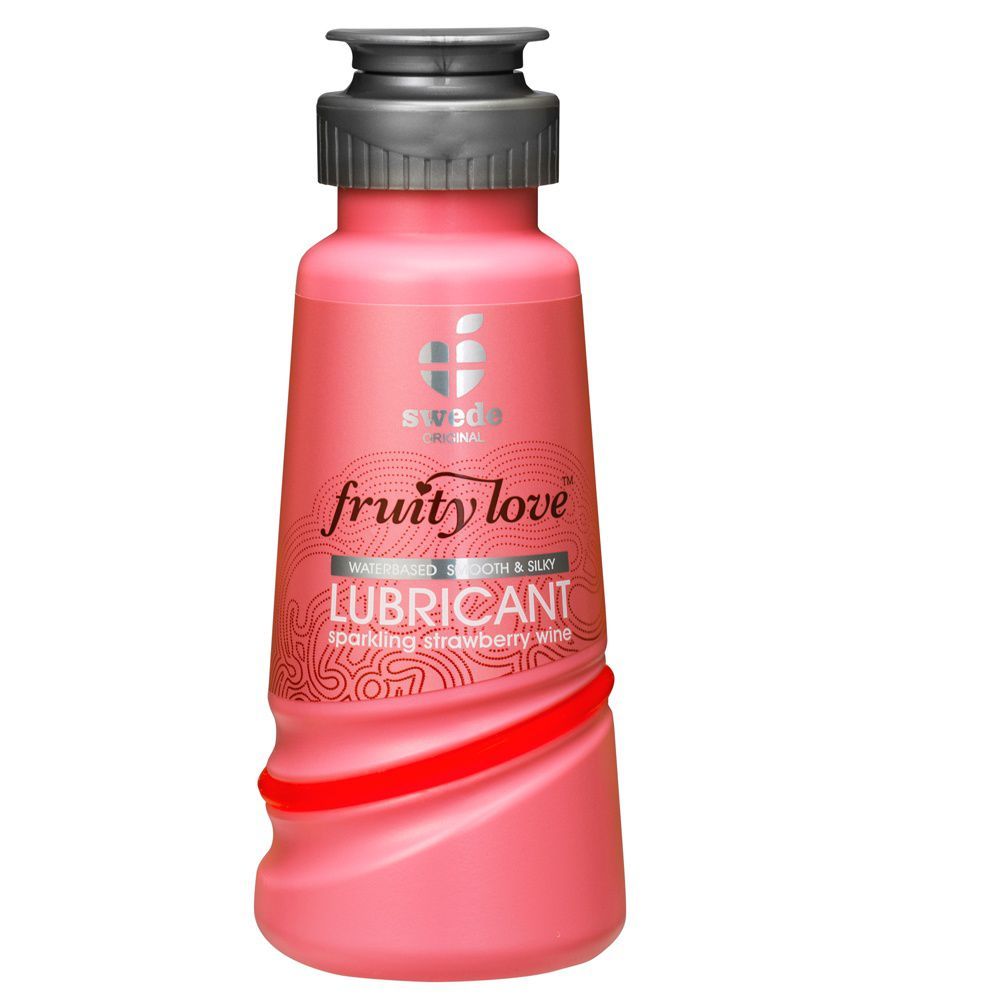 Swede Fruity Love  -  Vandbaseret Glidecreme - Mousserende Jordbærvin