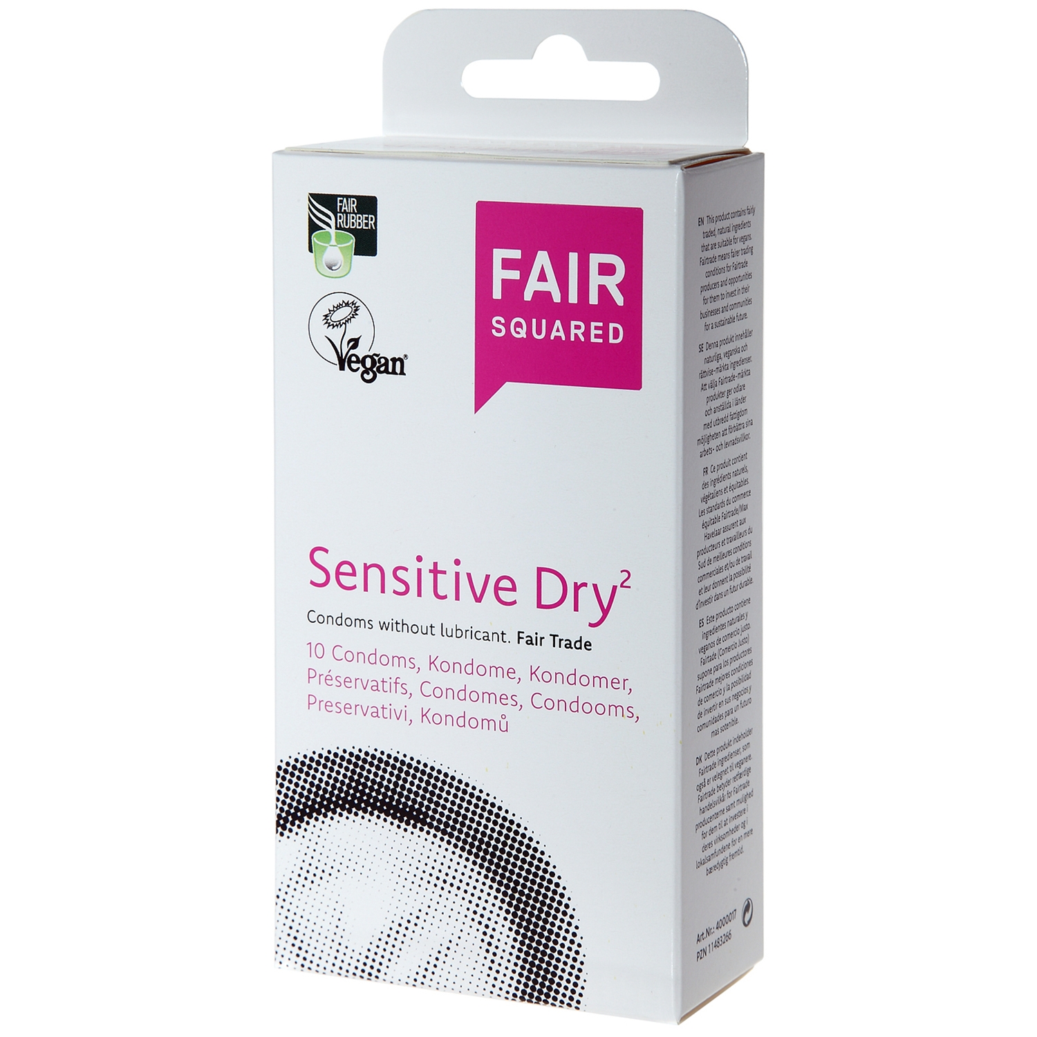 Fair Squared Sensitive Dry Veganske Kondomer 10 Stk - Clear