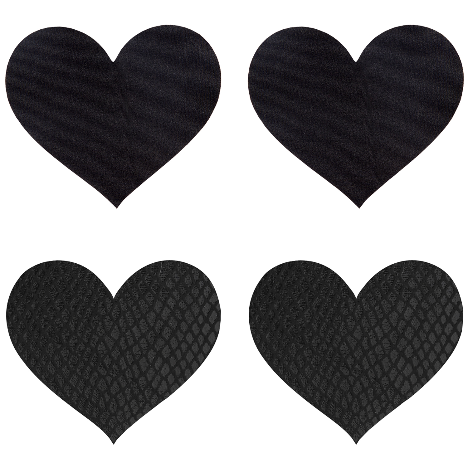 Peekaboos Nipple Stickers Hjerte 2 Pak - Sort