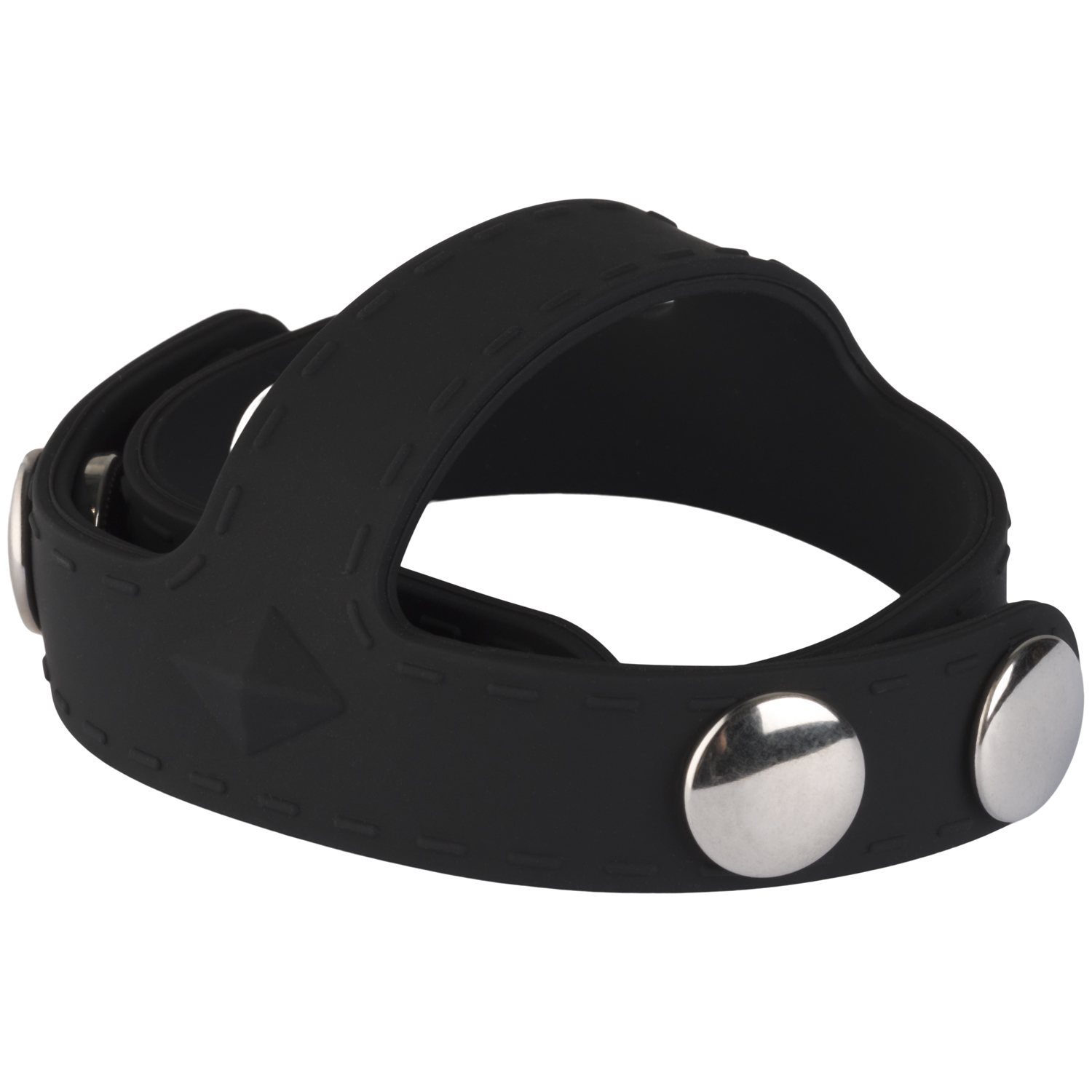 Blue Line Cb Gear Silikone T-stil Penisring Med Testikel Divider - Black