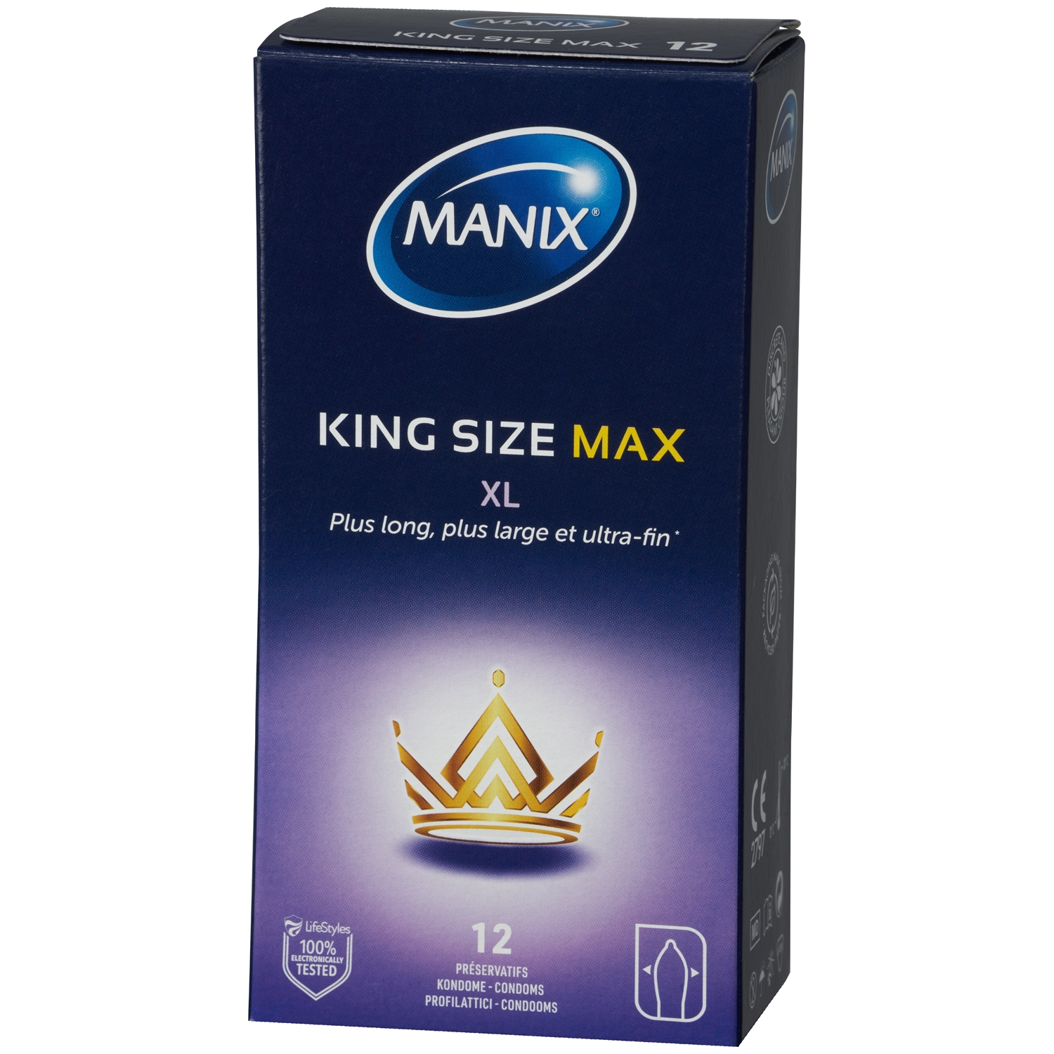 Manix King Size Max Xl Kondomer 12 Stk - Clear
