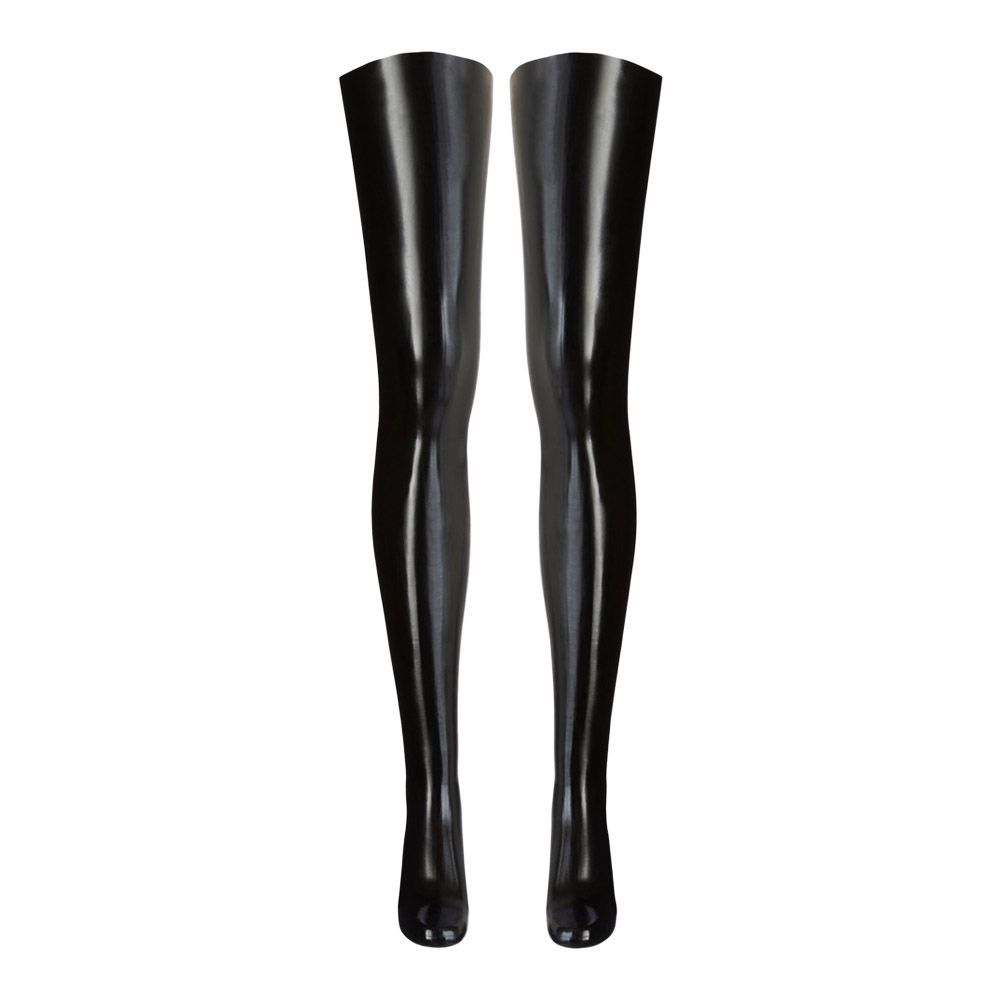 Latex Strømper Sorte-lxl