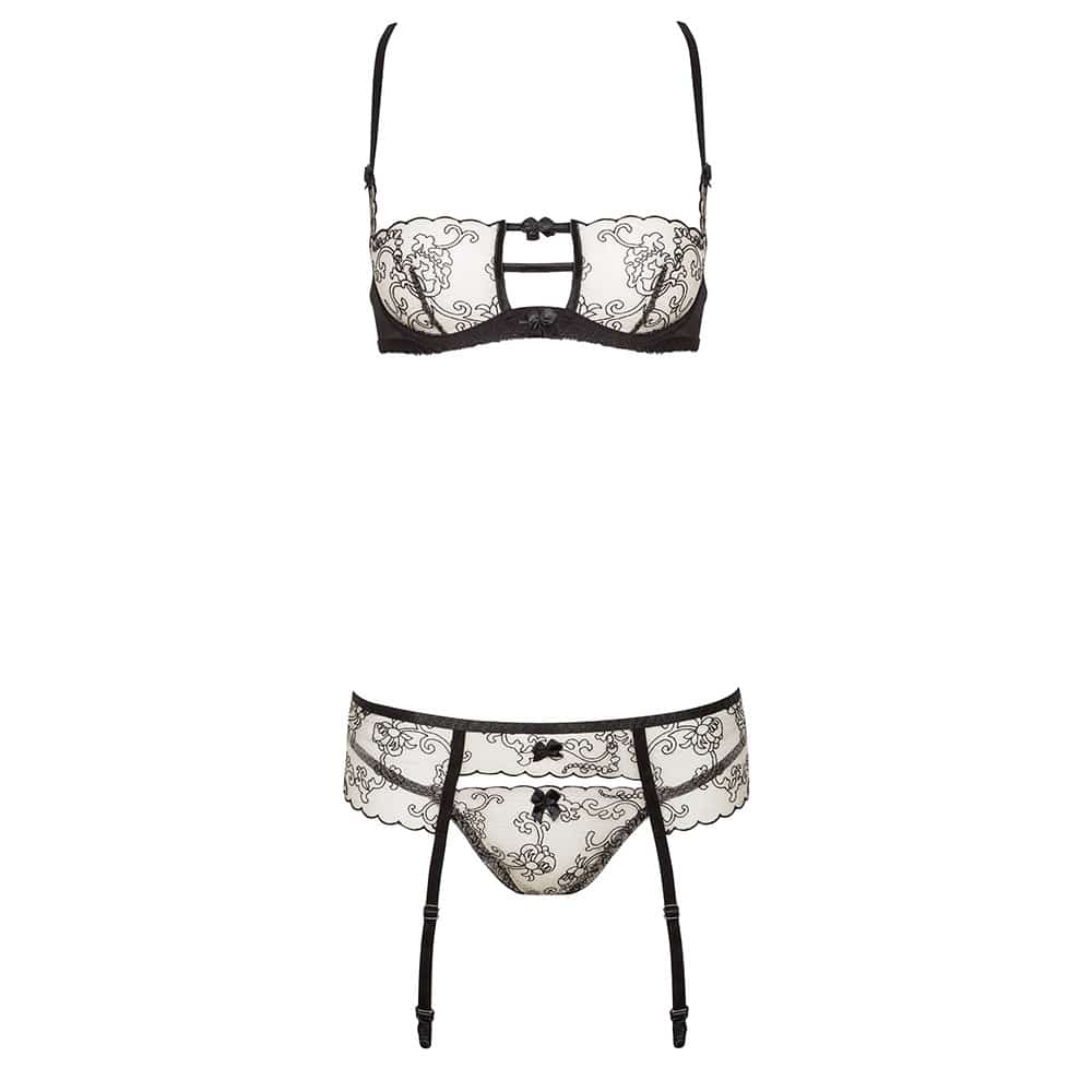 Beauty Night Fashion Philippa Hofteholder Sæt Nude Og Sort - Sm