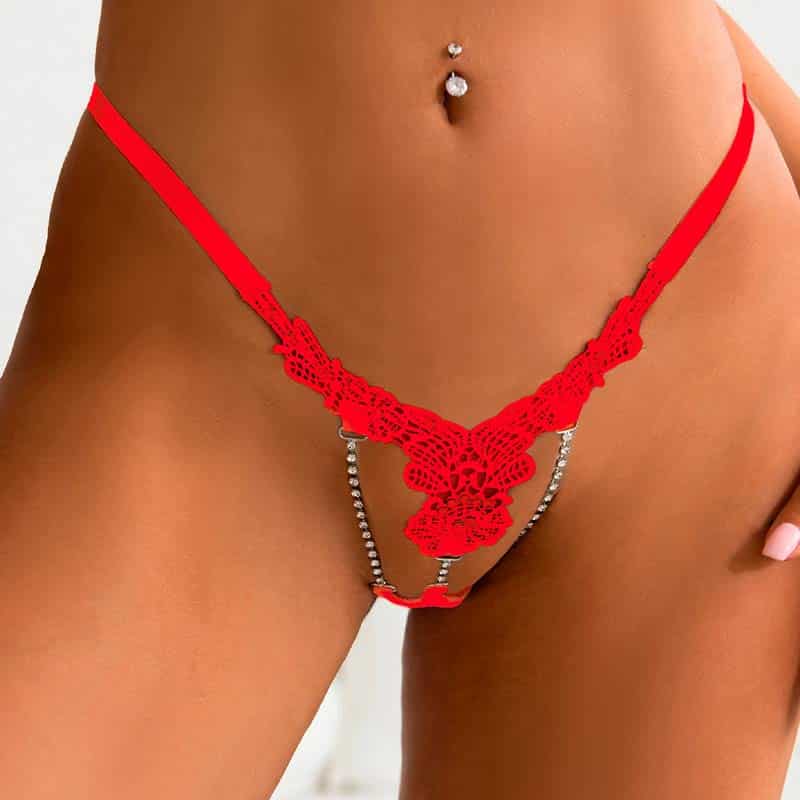 Lovelii Bella G-streng - Rød - Plus Size Tilbud