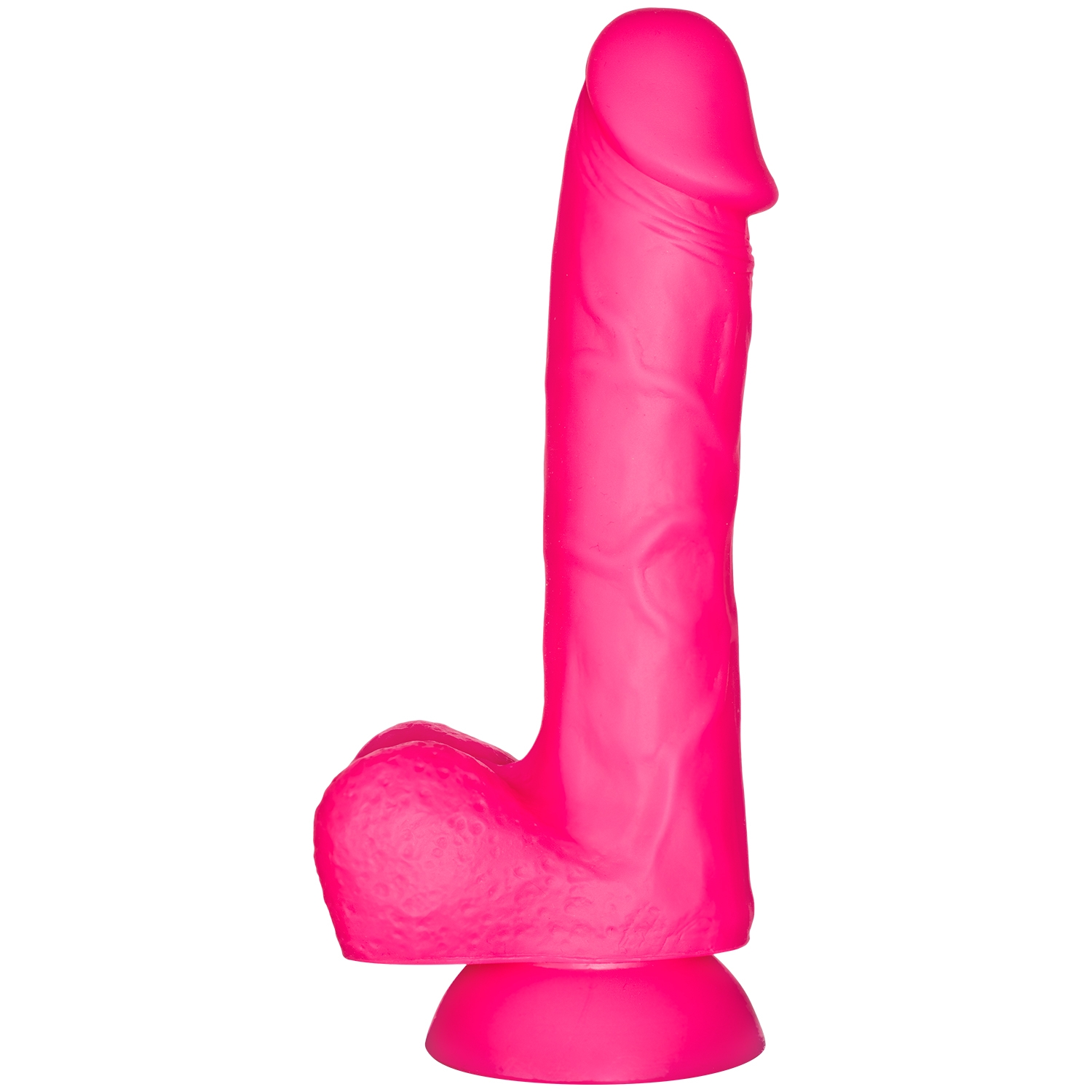 Baseks Realistisk Silikone Dildo Med Sugekop Medium - Rosa