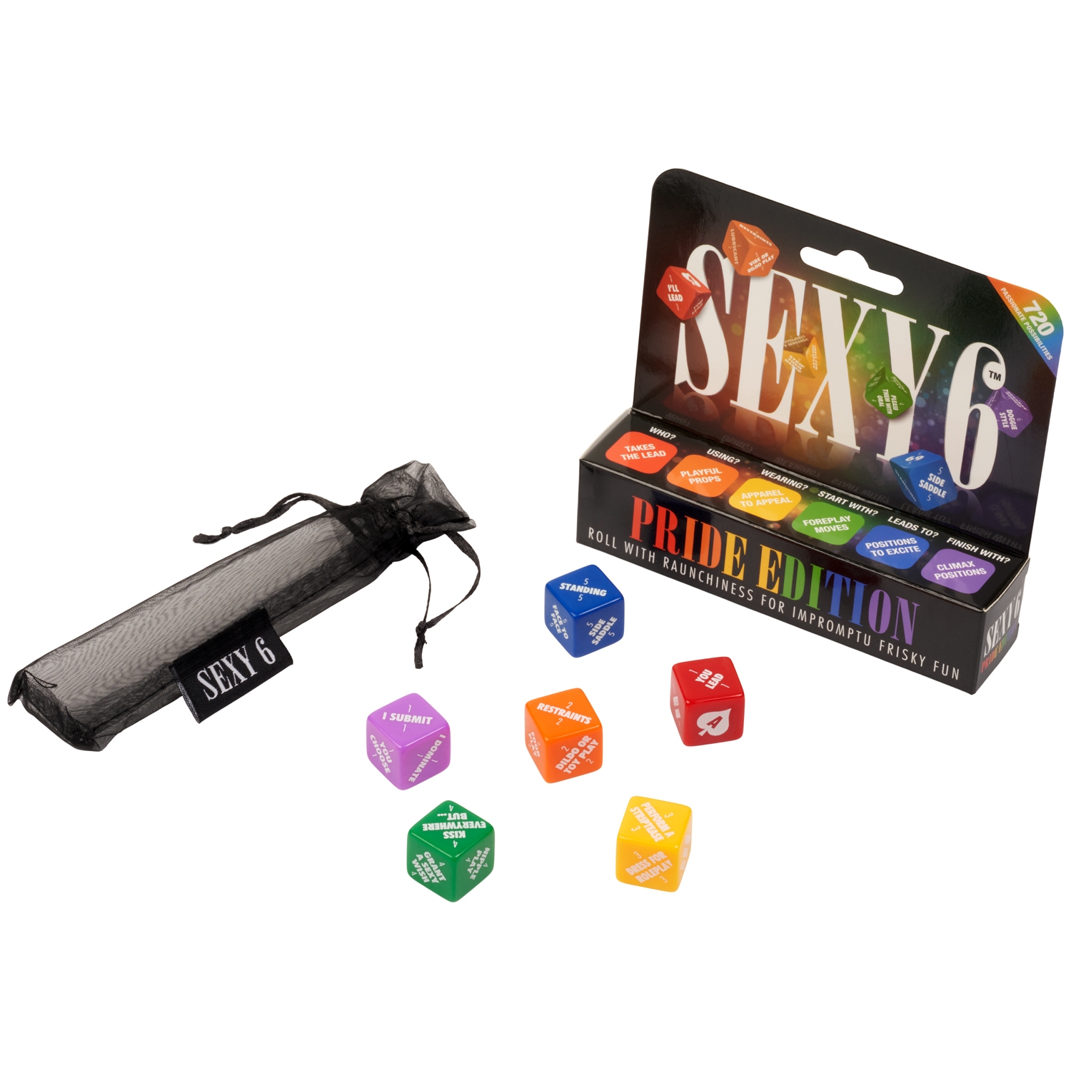 Sexy 6 Pride Terningespil - Flere Farver