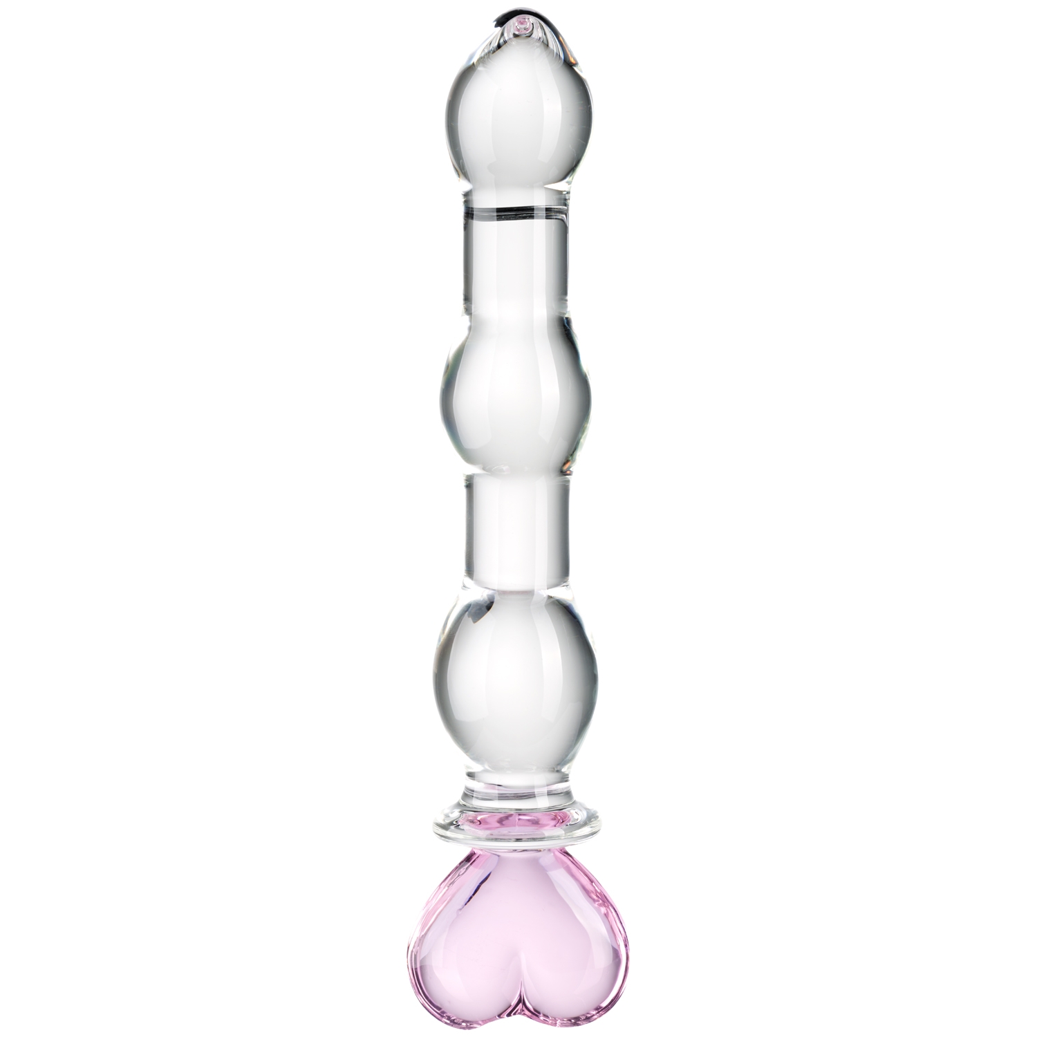Baseks Heart Beaded Glas Dildo