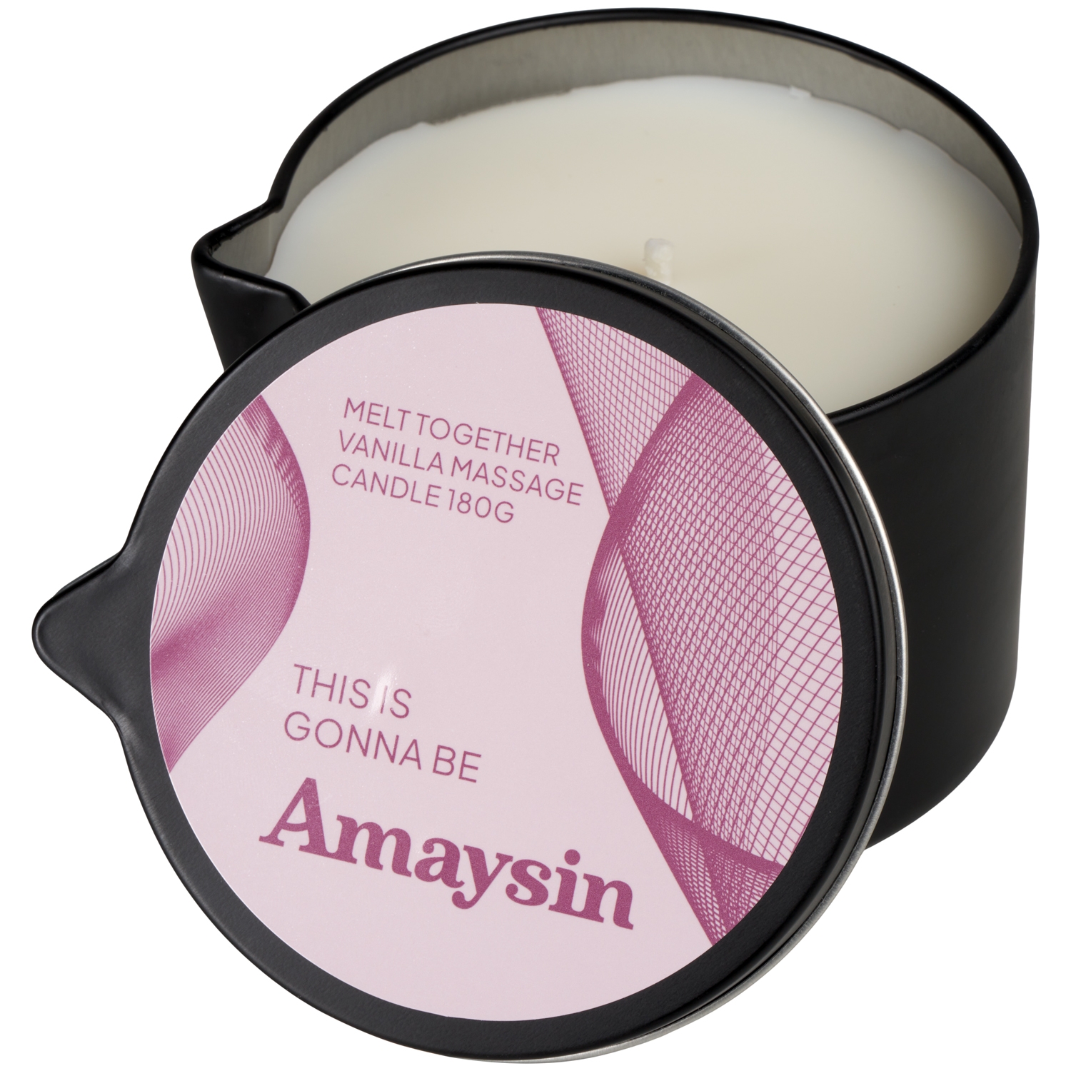 Amaysin Melt Together Vanilje Massagelys 180 G - Hvid