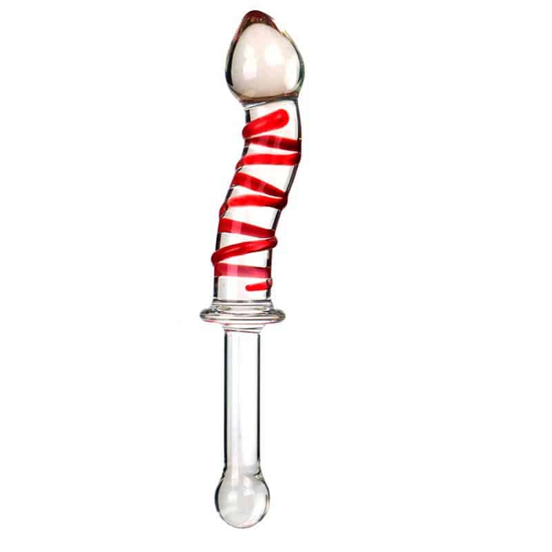 Celestials Twisty Glas Dildo Med Håndtag